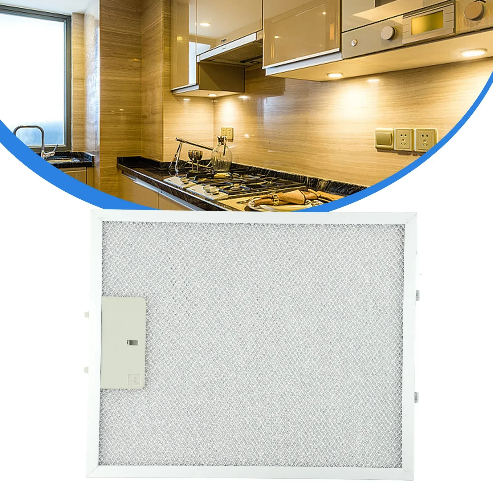 Stainless Steel Filter 300mmx246mmx9mm Cooker Hood Metal Mesh Extractor Vent Filter 5 Layers Of Aluminized Grease Strainer