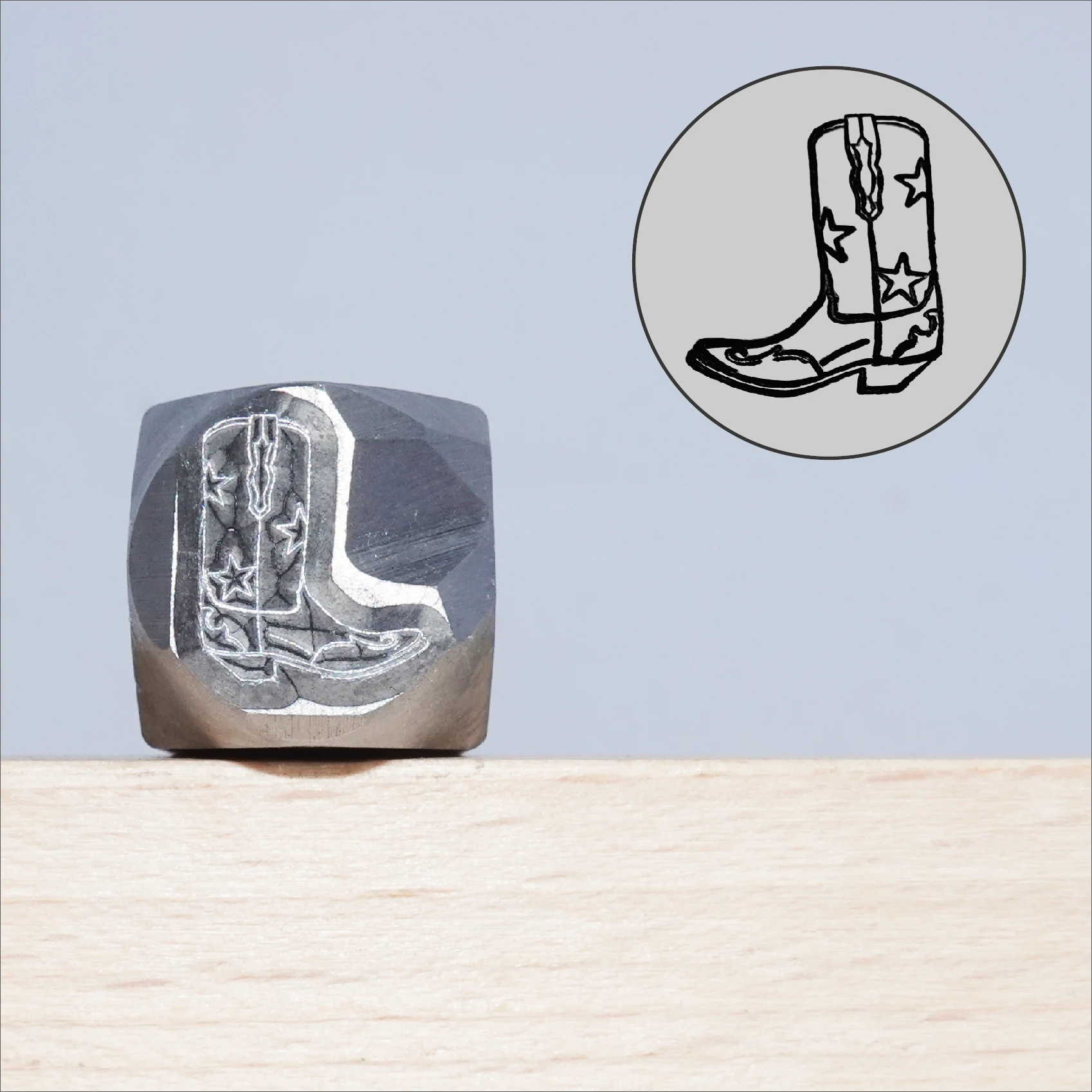 Metal Stamping Cowboy Hat and Cowboy Boots Design Stamp Jewellery Press Tools (10.5mm)