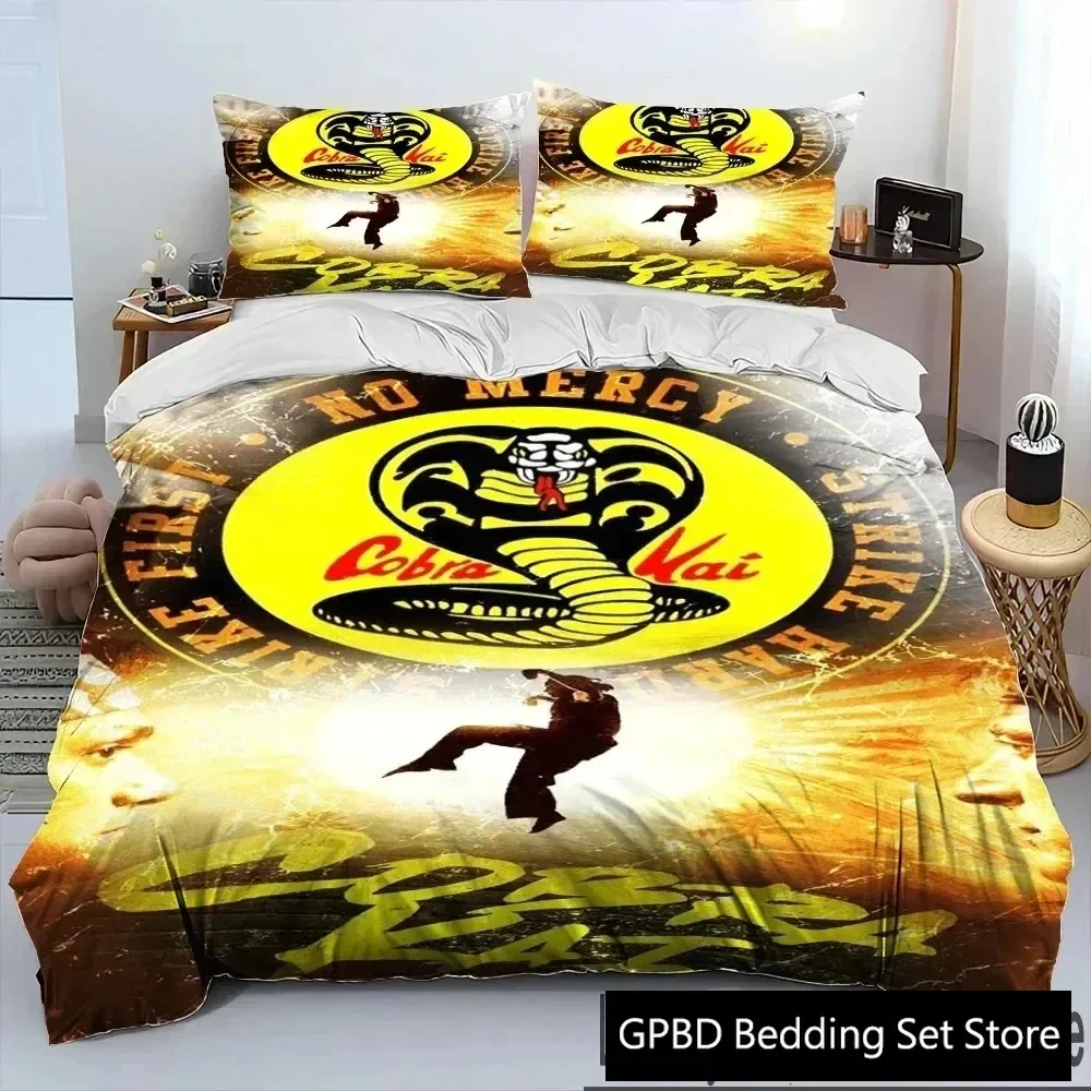 

3D Cobra Kai Amanda TV Karate Comforter Bedding Set,Duvet Cover Bed Set Quilt Cover Pillowcase,King Queen Size Bedding Set kids