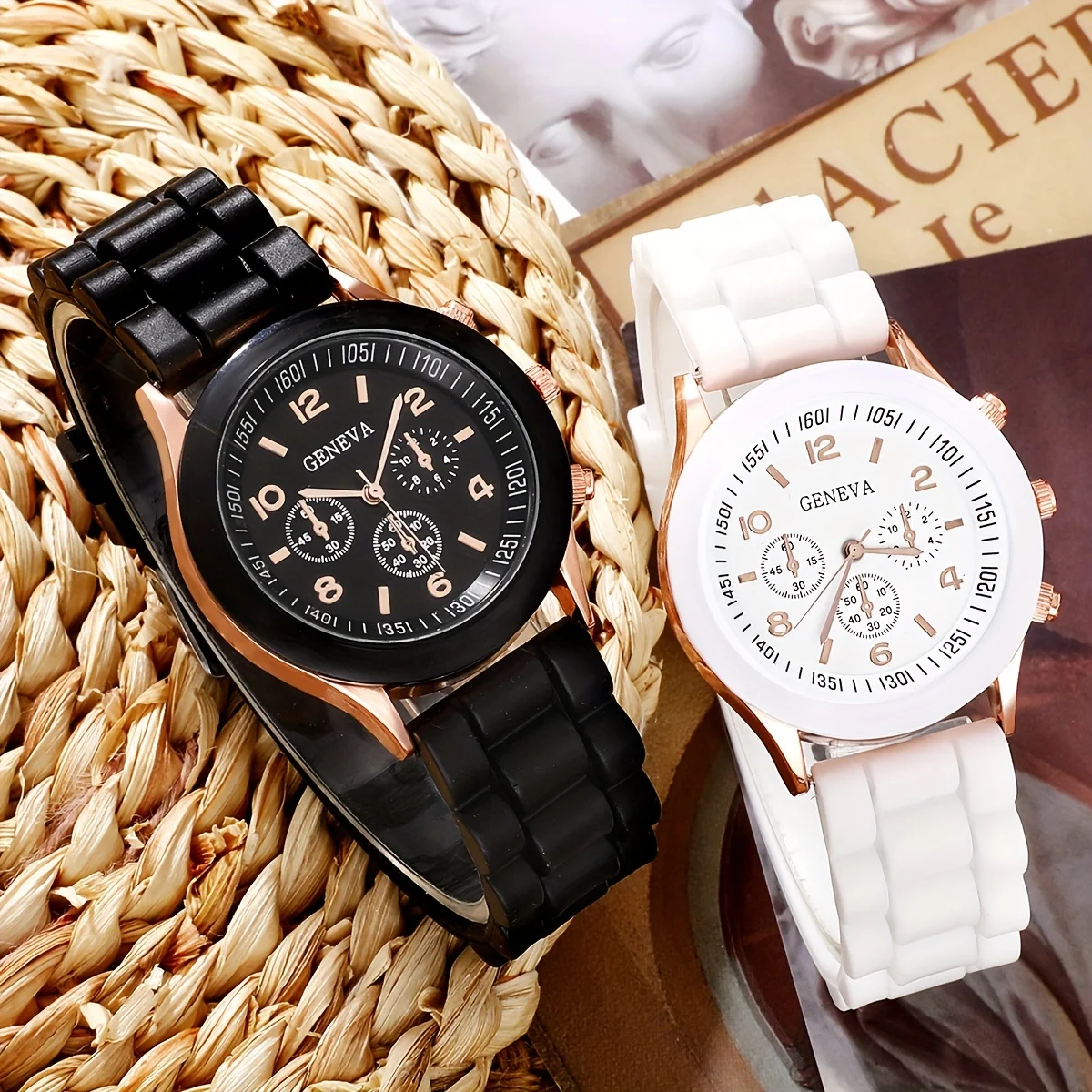 2pcs Minimalist And Fashionable Quartz Watches For Couples