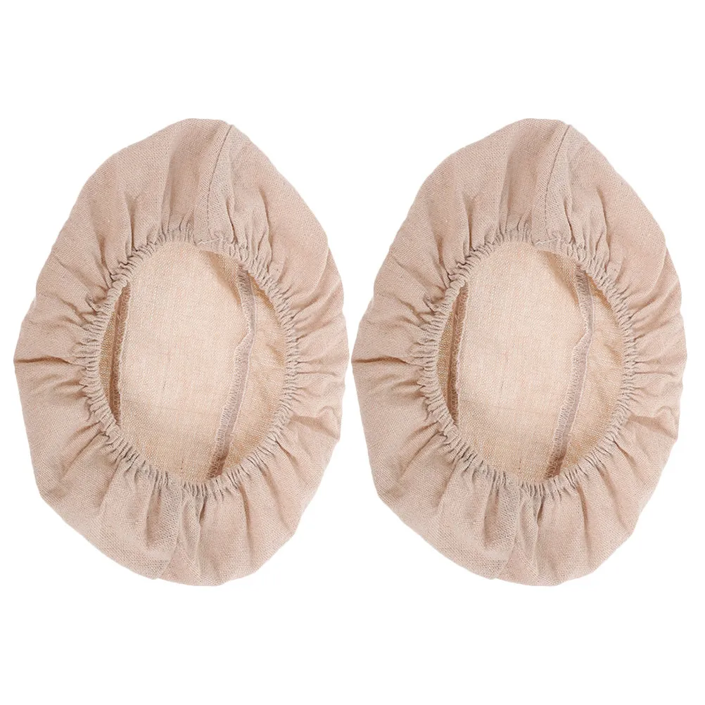2Pcs Oval Bread Basket Liner Cloth Natural Look Sourdough Proofing Cover Baking Dough Fermentation Liner Reusable Bread Basket