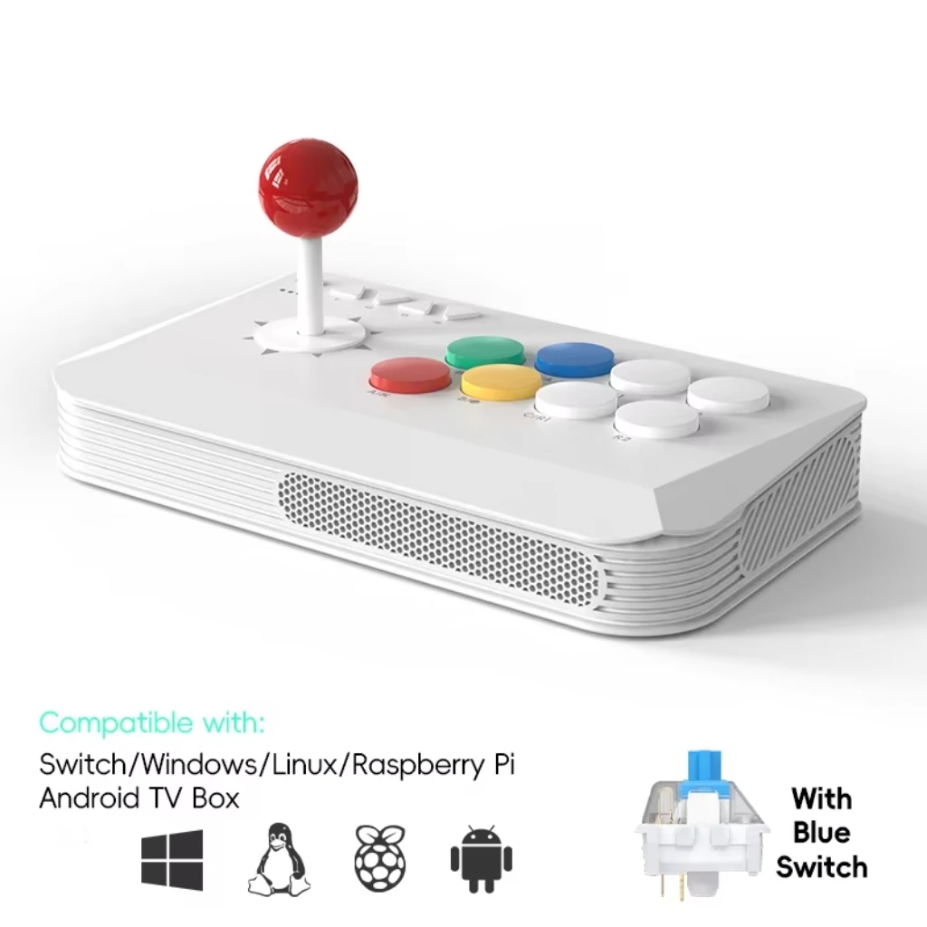 

Аркадная палка для коммутатора и Windows, аркадная боевая палка Y5A с поддержкой беспроводного Bluetooth, приемника 2,4G и проводного подключения