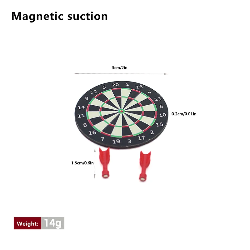 2Set Dollhouse Miniature Magnetic 2 Darts Sports Toys Set Mini Darts Sports Set Model Home Outdoor Scene Accessories