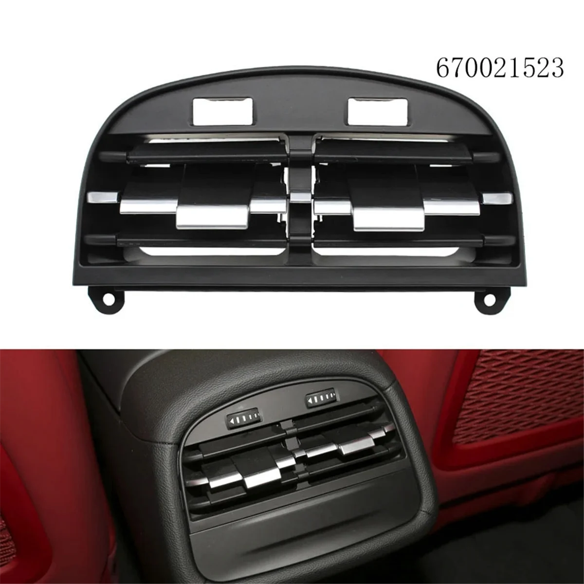 670021523   Conjunto traseiro da grade de ventilação da c.a. do ar condicionado para maserati ghibli 2014-2020 a/c tampa da saída de ventilação