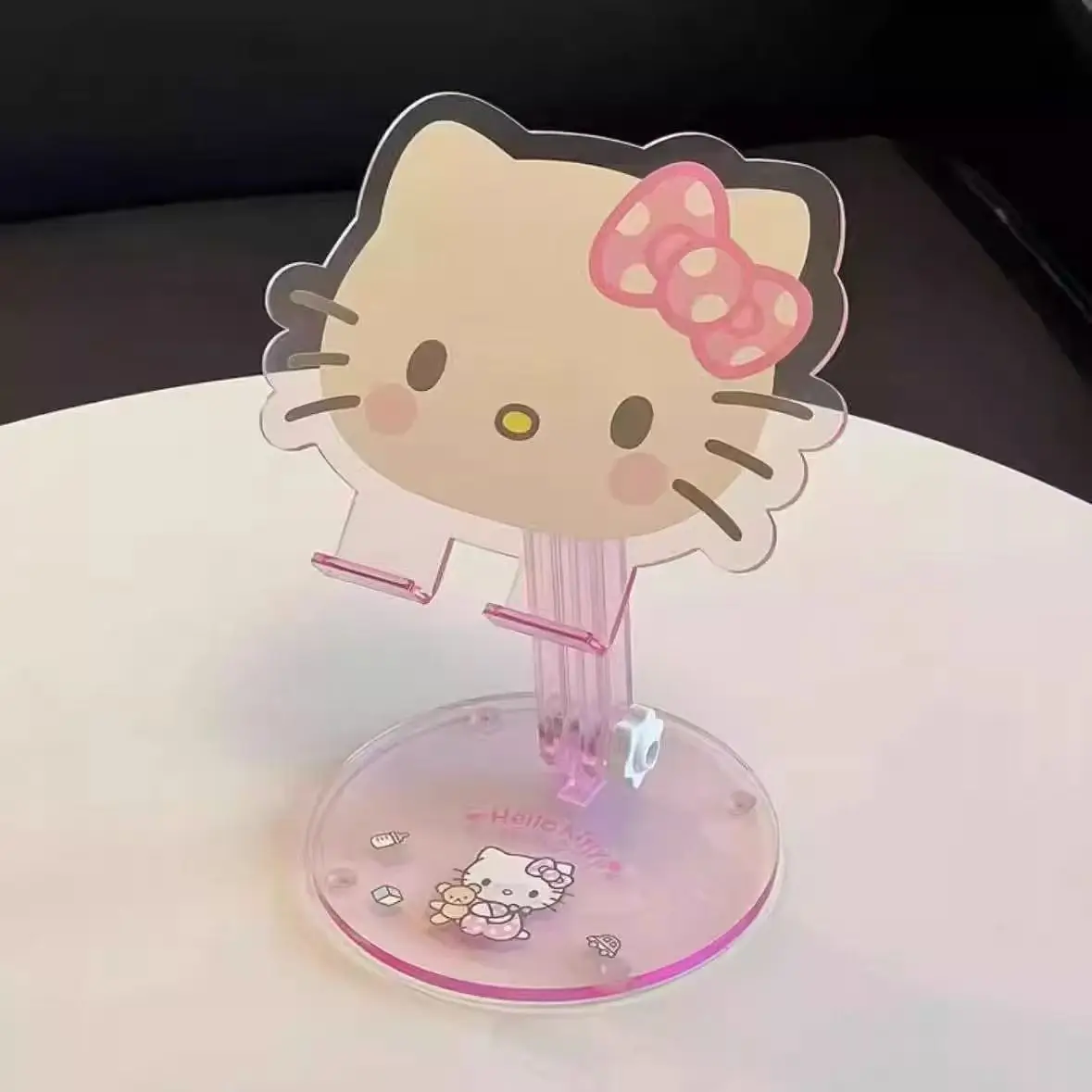 Pink Kawaii Cat Desktop Stand, Oversized for Placing Phones and Tablets, Perfect for Daily Binge-Watching view 3