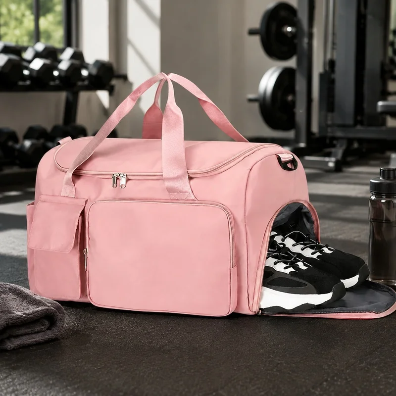 Large Capacity Women's Travel Duffel with Separate Shoe Compartment, Perfect for Gym and Weekend Trips