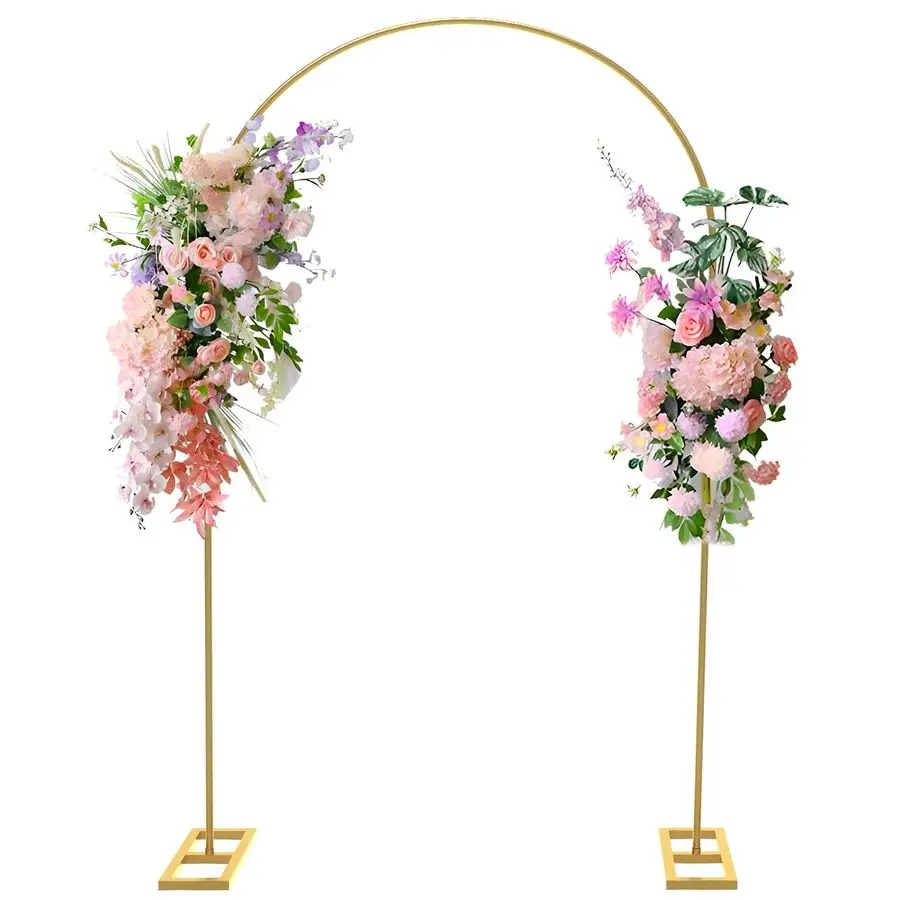 

7.2FT Arch Backdrop Stand, Metal Wedding Arch Stand for Ceremony, Backdrop Stand Arch Frame with Base for Birthday Party Baby Sh