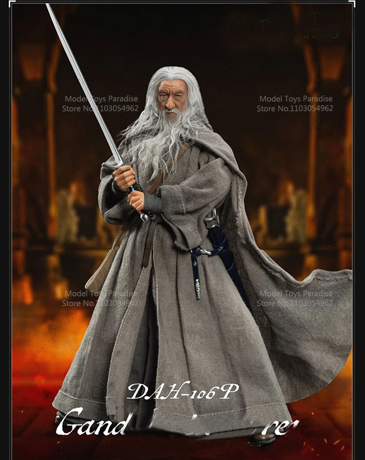 Original DAH106 1/9 Collectible Toys Hell Grey Robed Wizard Men Soldier Full Set 20.5CM Movable Action Figure Model Fans Gifts