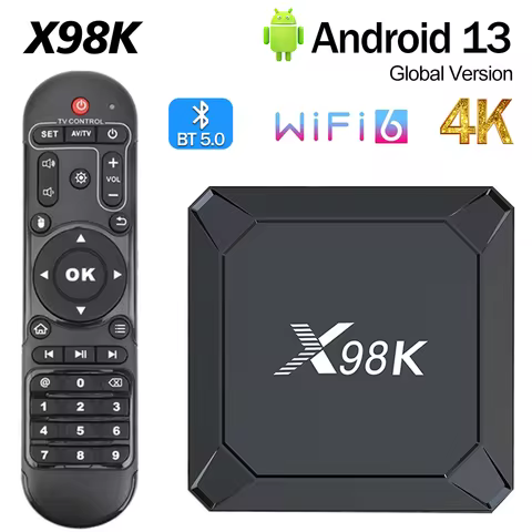 X98K Smart TV Box Android 13.0 Rockchip RK3528 Quad Core 2G 16G / 4GB 32GB BT5.0 H.265 Wifi 6 4K HD Media Player Set Top Box