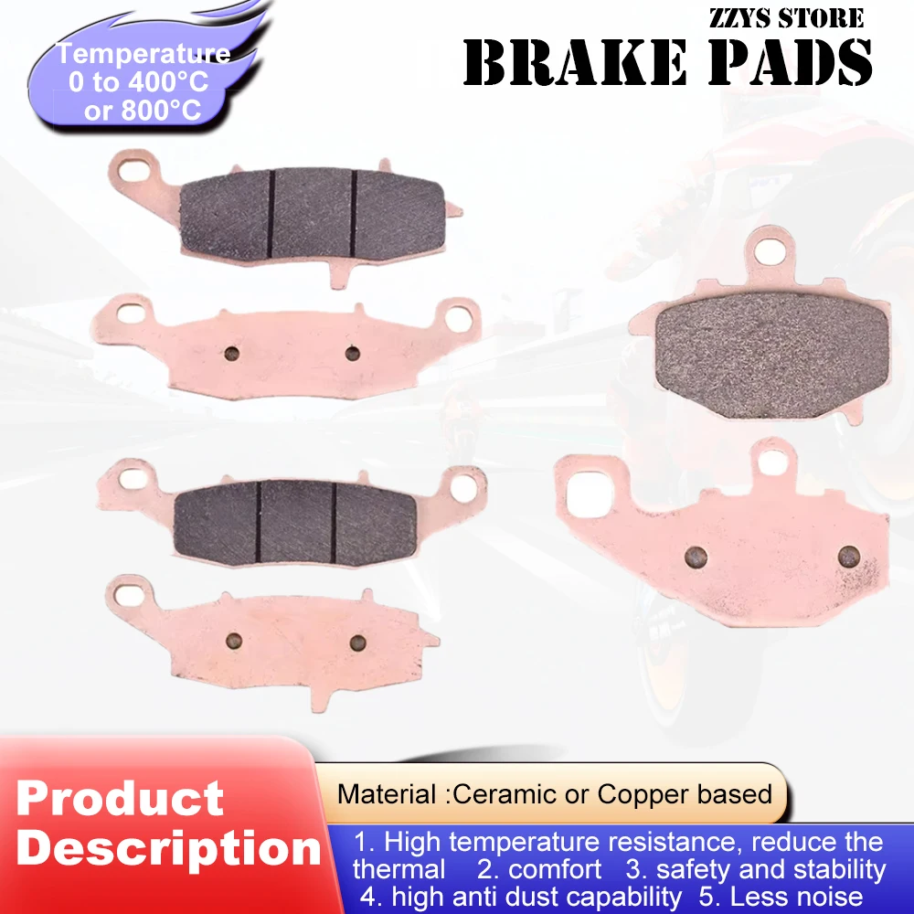 Motorcycle Front Rear Brake Pads Set For Kawasaki ER-6f 650 2006-2016 ER-6n 650 ER6F ER6N ER 6F 6N EX650 EX650A EX650C ER650