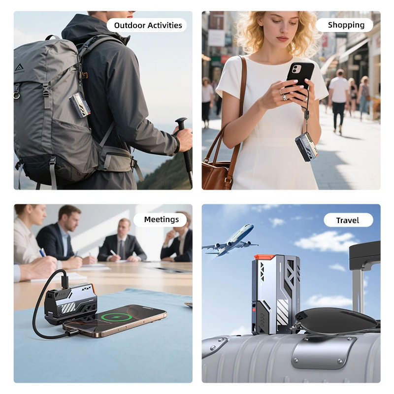 VYVYLABS 40000mAh قوة البنك 22.5 واط شحن سريع قوة البنك المحمولة في الهواء الطلق مخيم إمدادات الطوارئ الهاتف المحمول بطارية احتياطية