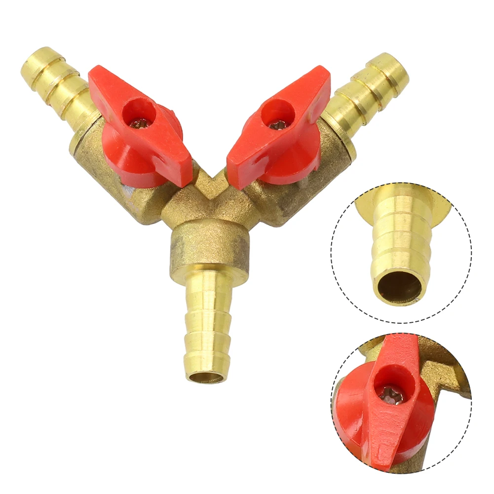 Exquisite Garden Irrigation Pipe Connection Brass Valve 8mm/10mm Water Pipe Fittings Brass Material Easy To Install