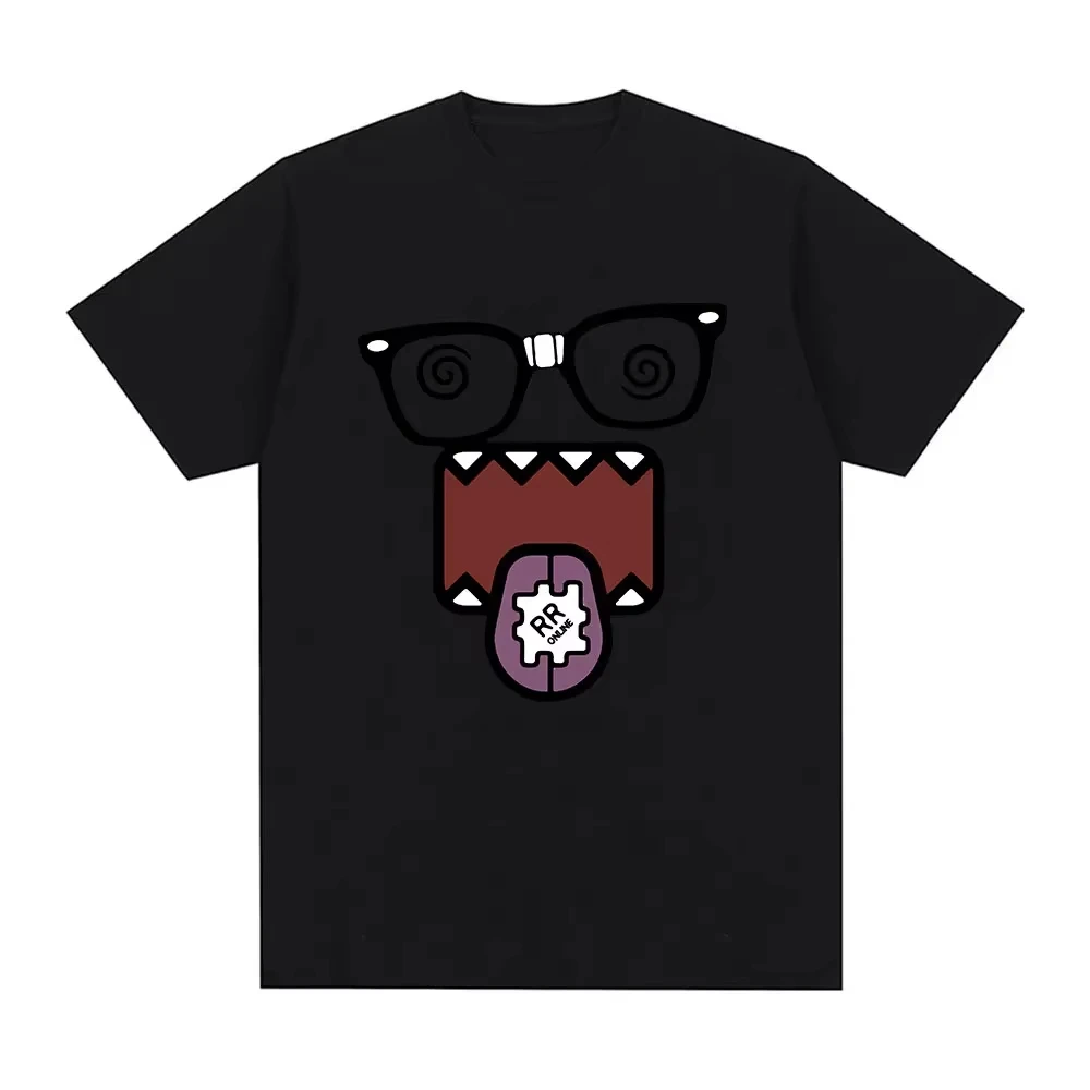 Fashion Kawaii Men T Shirt Pattern Y2K Cotton Print Round Neck Loose T-shirt Summer Women's Street Couple Tee Clothing Kids