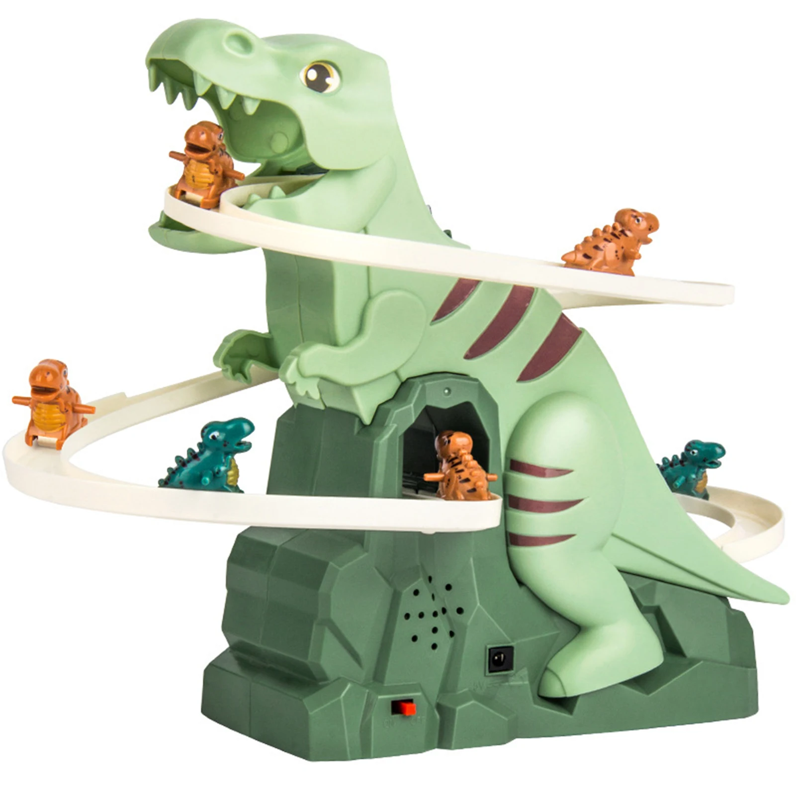 Dinosaurios de juguete con escaleras con luces y música, juguetes creativos de aprendizaje temprano, tobogán para bebé, educación preescolar, SDI99