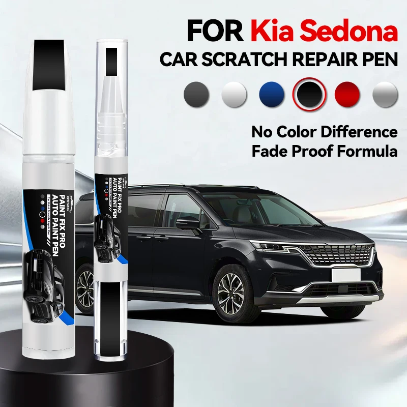 

Ручка-корректор для ремонта автомобильной краски Kia Sedona, средство для удаления царапин, аксессуары для самостоятельного ремонта авто, черный цвет