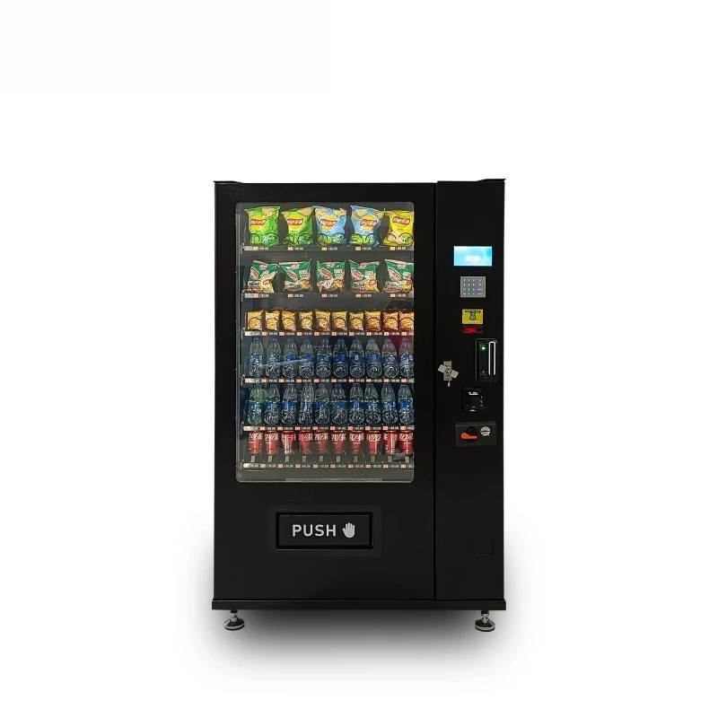 Snack and Drink Vending Machine, Well Received Refrigerated Combo Vending Equipment with Customizable Support