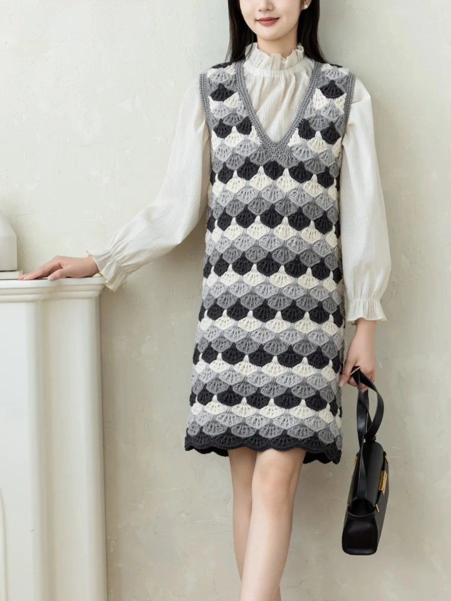 

Handmade DIY Crochet Kit 4-Ply Cotton Yarn Ball Skirt Material Bundle by SuSu Sister's Home for Autumn Fashion Accessories