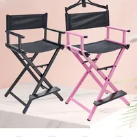 Modern Portable Aluminum Director Chair with Headrest Makeup Artist Manager Folding Chair for Better Rest