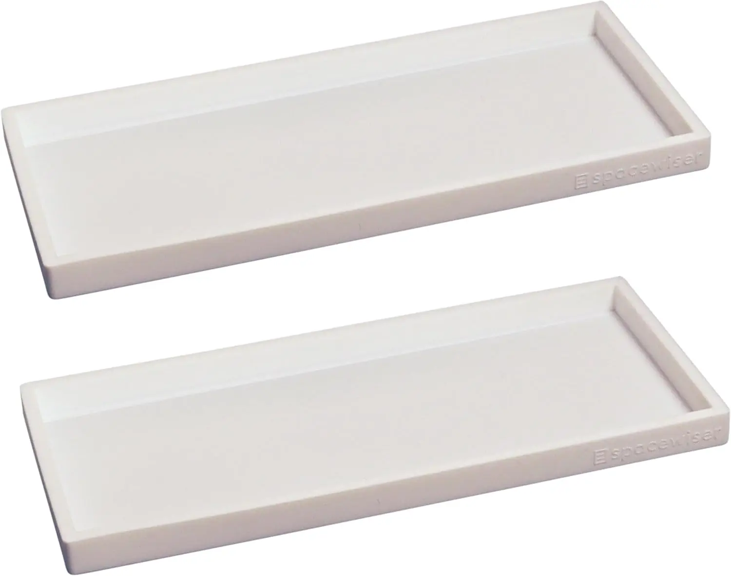 

Countertop and Vanity Tray - 2 PC Large 11.7' Silicone Bathroom Trays, Counter Organizer, Dish Soap