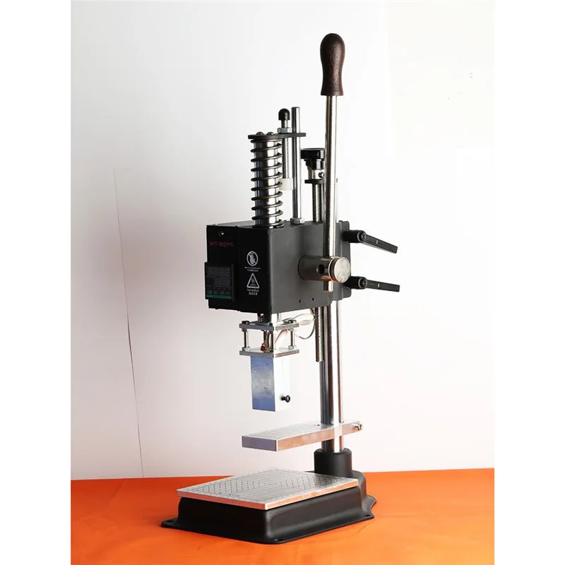 

Leather Paper & Wood-Shoe Insole Branding Hot Foil Stamping & Embossing Label Machine Manual Heat Press Machine