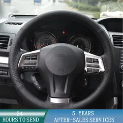 Customized Car Steering Wheel Cover Leather Braiding For Subaru Forester 2013-15 Legacy 2013-14 Outback 2013-14 XV 2013-15