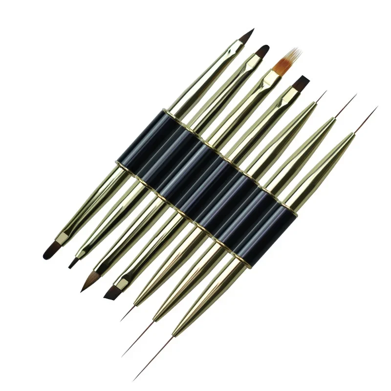 TIANMI Painting Nail Brush Dual End Nail Art Brush DIY Gel Nail Extension Builder Manicure Tools Drawing Nial Pens