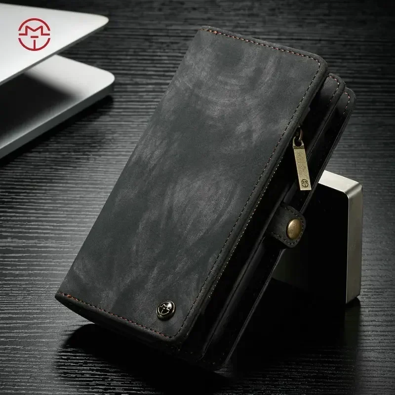 Leather Wallet Insert Card Zipper Phone Cases For iphone 15 14 Plus 13 12 11 Pro Max Case 12 13 Mini XR X XsMax Protective Cover