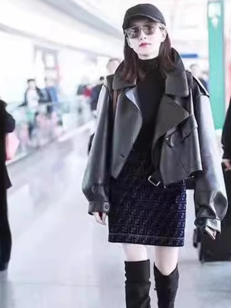 

Осень-зима, новинка, женская короткая куртка, модная свободная куртка с воротником в стиле ретро, с длинными рукавами и одной пуговицей, модная куртка, топы