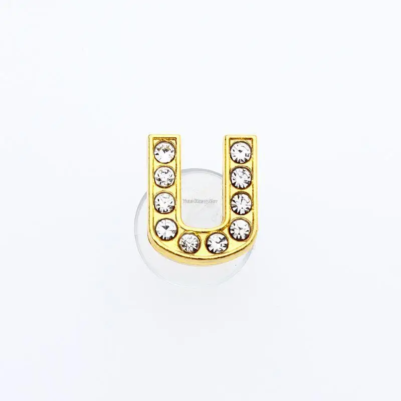 1 Stuks Gouden Letters Metalen Schoen Charmes Kristal Diamant Legering Bedels Schoenen Accessoires Gesp Hoge Kwaliteit Schoenen Decoratie