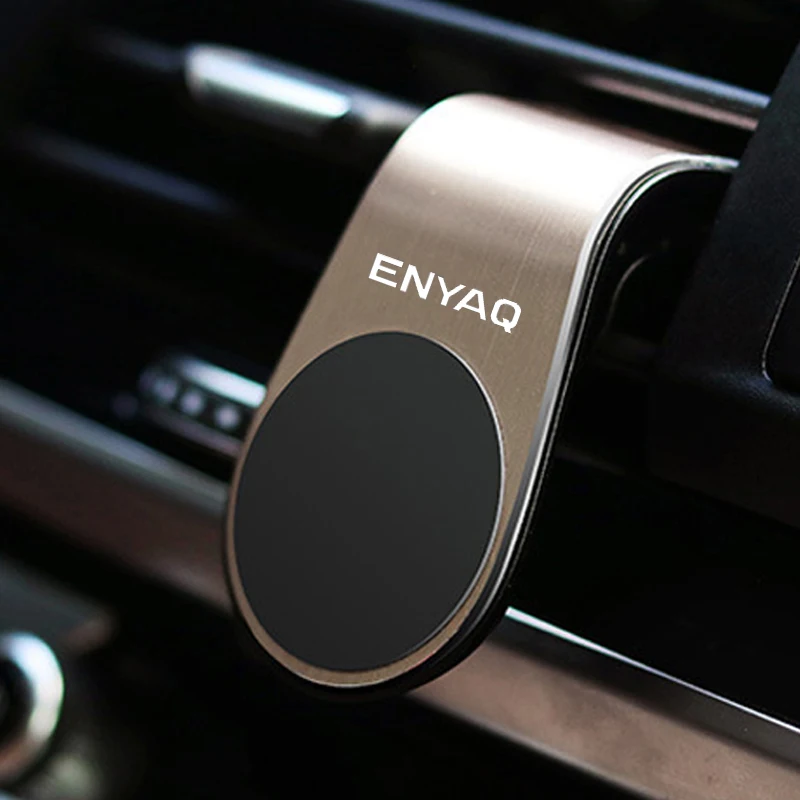 For skoda Enyaq Logo Car Phone Holder GPS Mount Holder Air Vent Clip 360 Metal Magnet Phone StandInterior Interior Accessories - view 5