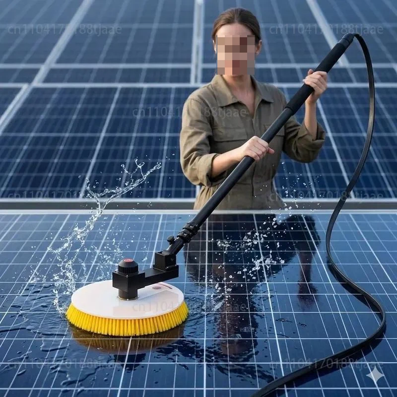 Photovoltaic Power Station Operation and Maintenance Tools Telescopic Rod Cleaning Brush Solar Panel Cleaning Machine