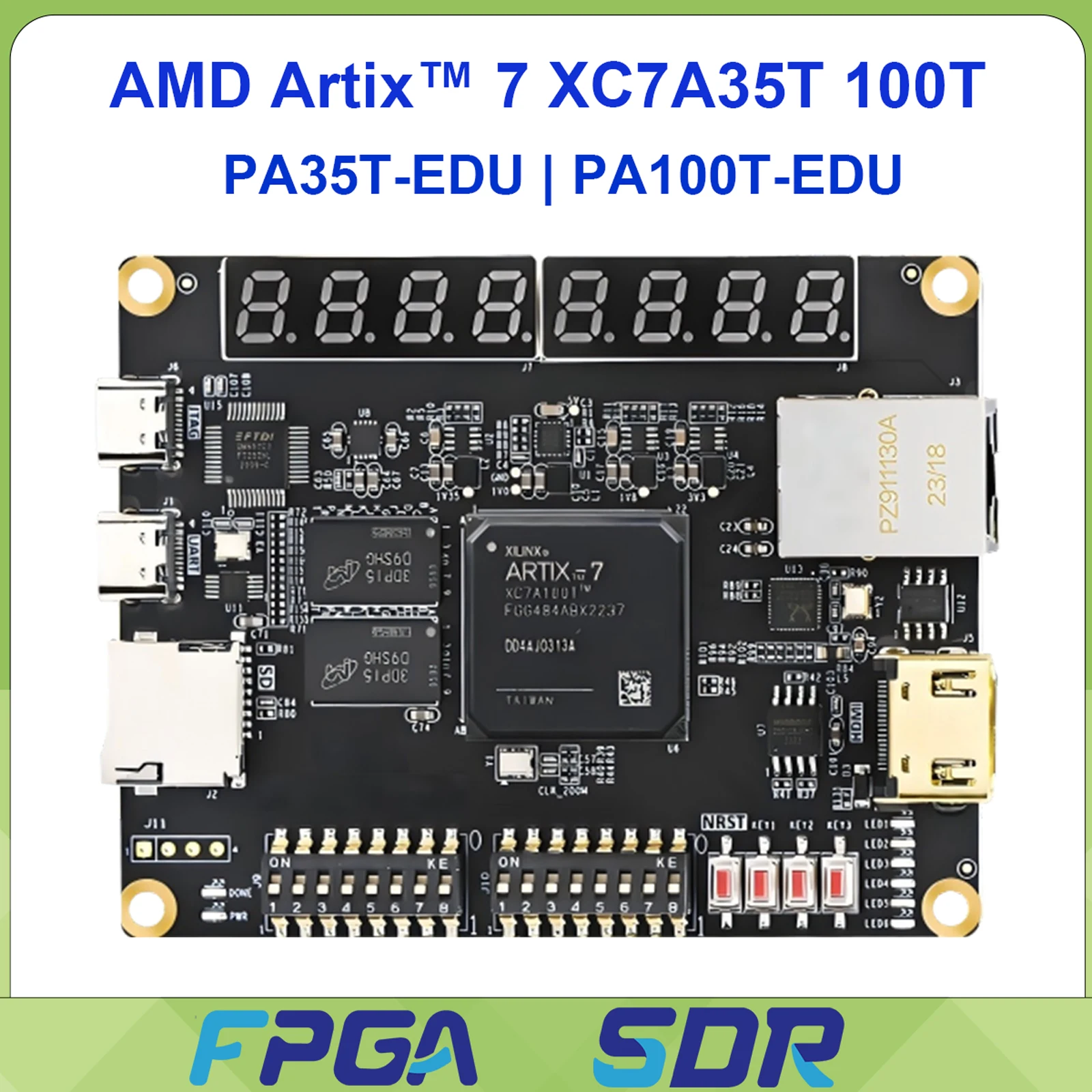 PA35T-EDU PA100T-EDU AMD A7 Xilinx Artix7 XC7A35T XC7A100T FPGA Development Board  Professional Teaching Board for Education