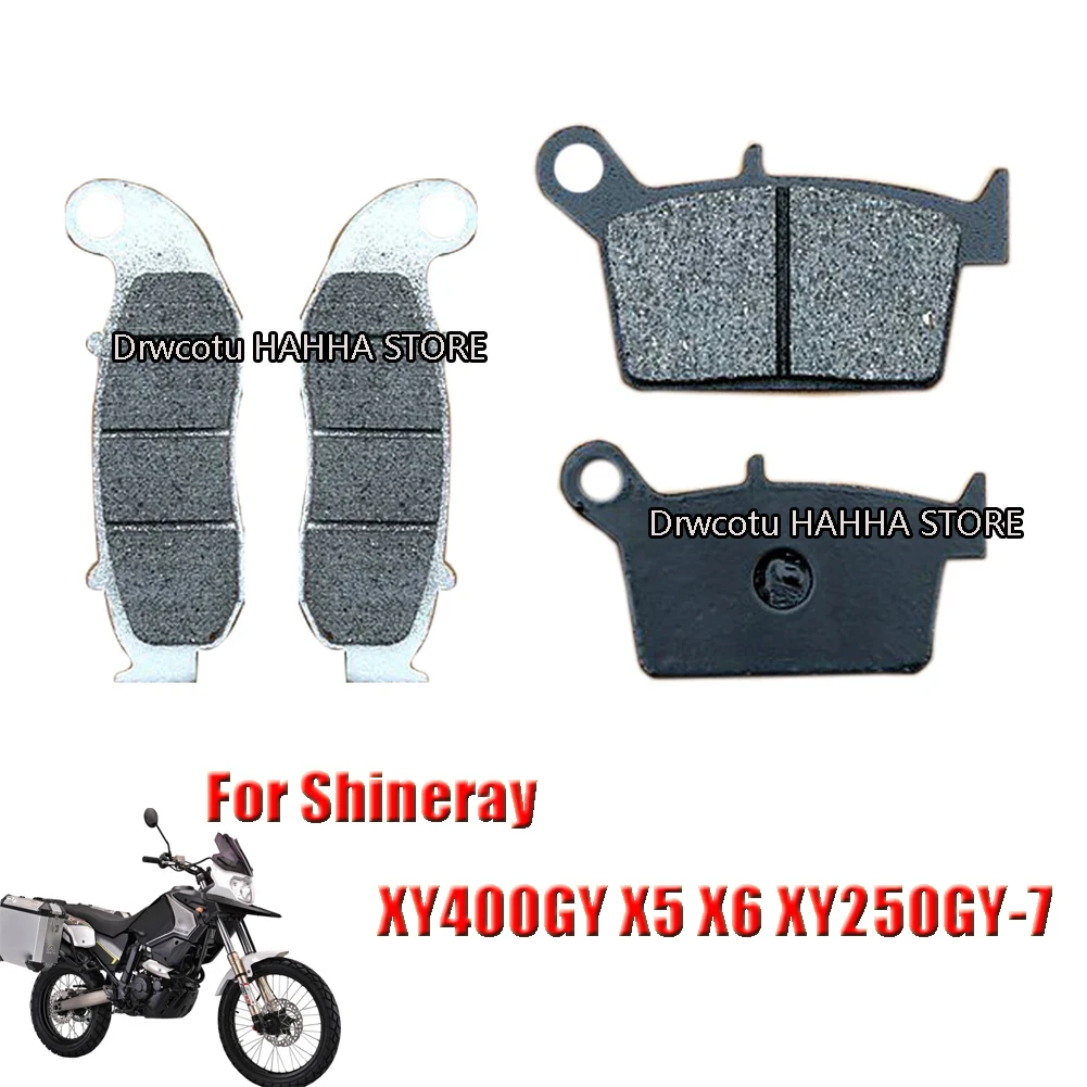 Pastilhas de freio dianteiro da motocicleta pastilha traseira pastilhas de freio a disco para shineray xy400gy x5 x6 XY250GY-7