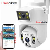 Wifi PTZ Camera 3MP 4K Dual Lens Smart Home Night Vision Dual Screen Outdoor 6MP Security Protection CCTV IP Camera V380 Pro APP