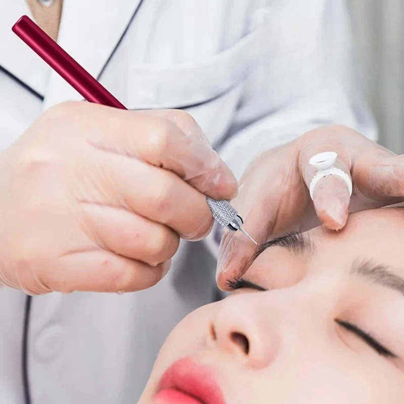 

Ручка-машинка для перманентного макияжа Lock-Pin, для татуажа бровей, инструмент для тэбоди, для круглых гибких игл, для микроблейдинга, 1 шт.