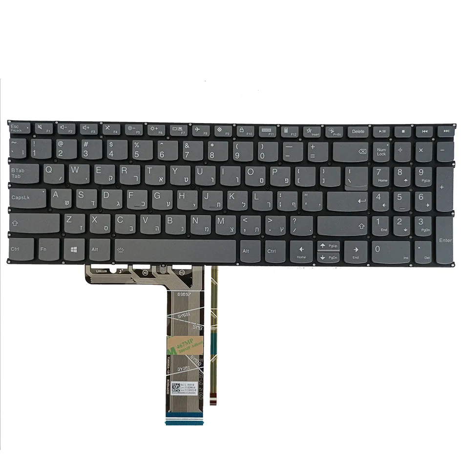 

Hebrew Backlit For Lenovo Ideapad 3-15ADA6 3-15ALC6 3-15ITL6 3 15ITL06 Laptop Keyboard