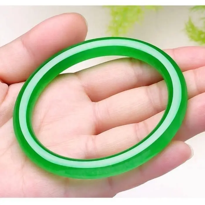 

Zhengyang зеленый изумрудно-зеленый браслет изумрудный нефрит ледяной прозрачный зеленый круглый браслет-бар косметический браслет