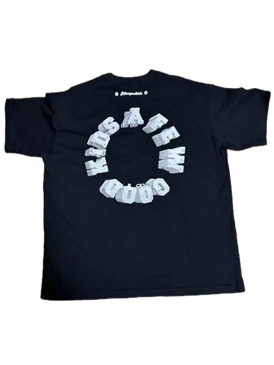 A FEW GOOD KIDS AFGK Men T‑Shirt Back Circle Letter Print Logo Oversize Short Sleeve Streetwear Casual Tops Family Matching Tees