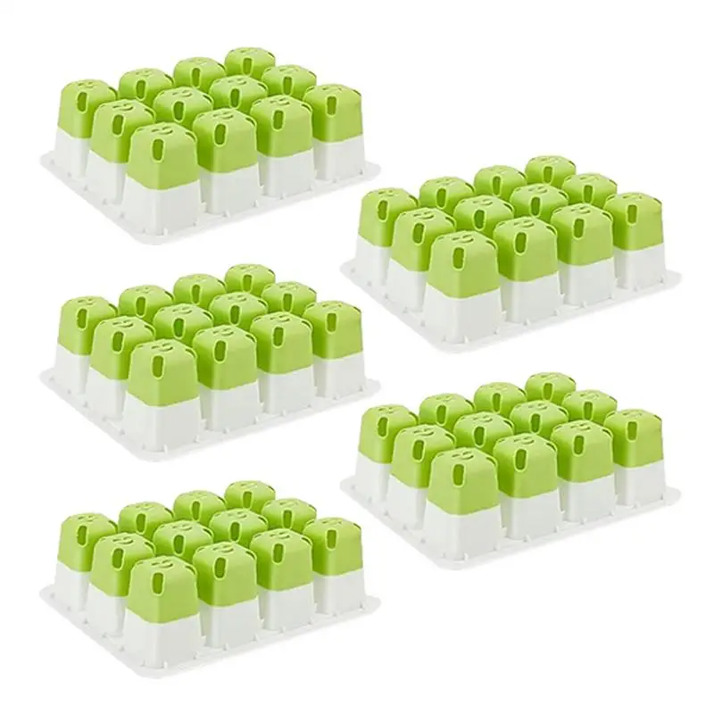 Silicone Reusable Seedling Starter Trays Potted Planting Container Set Of 5 Reusable Houseplant Sprouting Containers For Flower