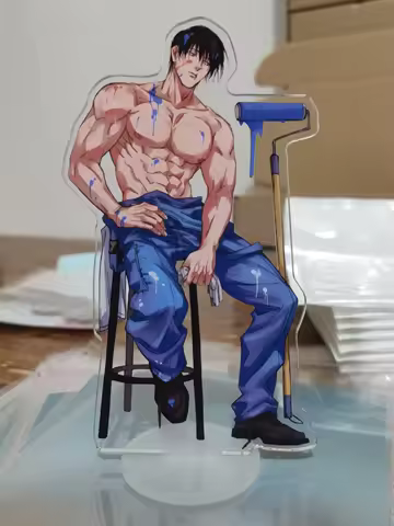 Anime Jujutsu Kaisen Fushiguro Toji Cosplay Acrylic Standing Sign High Appearance Level Desktop Ornament Painter Cute Ambitus
