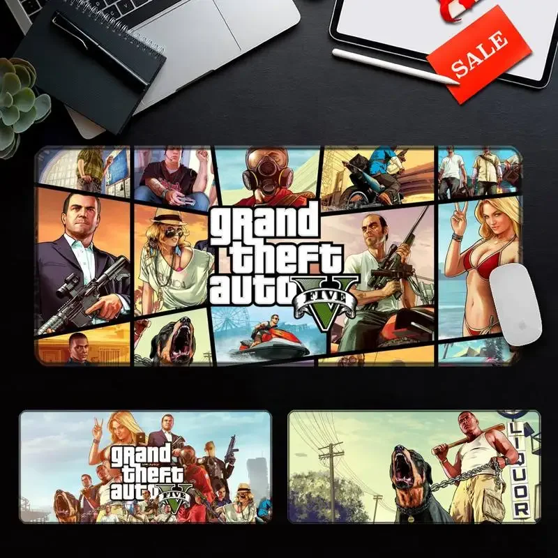 

Grand Theft Auto GTA5 Office Mice Gamer Soft Mouse Pad Computer Anti-slip Natural Rubber with Locking Edge Gaming Mouse Mat