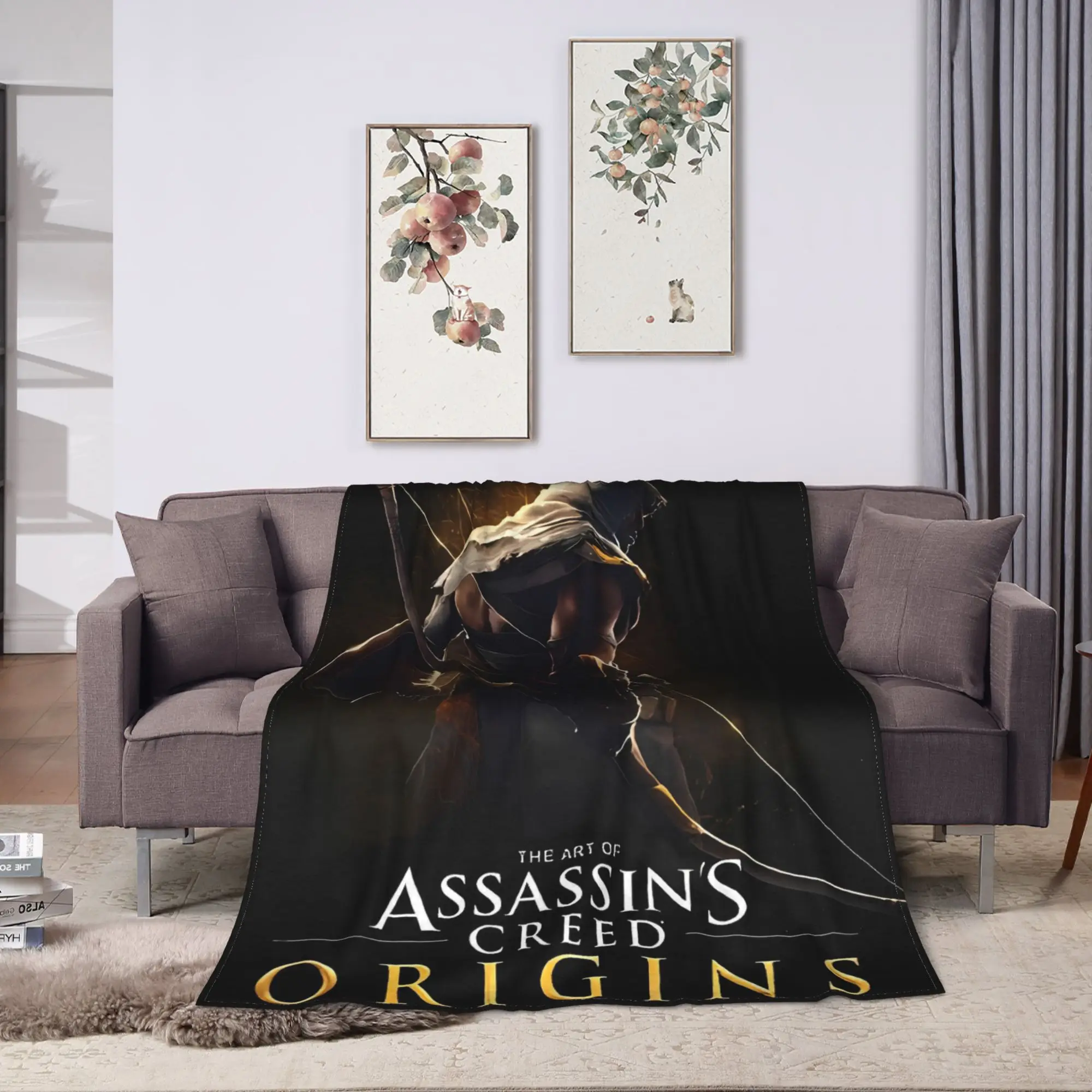 Anime  A-Assassins Game C-Creeds Blankets  Warm Soft Plush Bedding Throws For Couch Chair Travel Flannel Bedspread Bed Cover