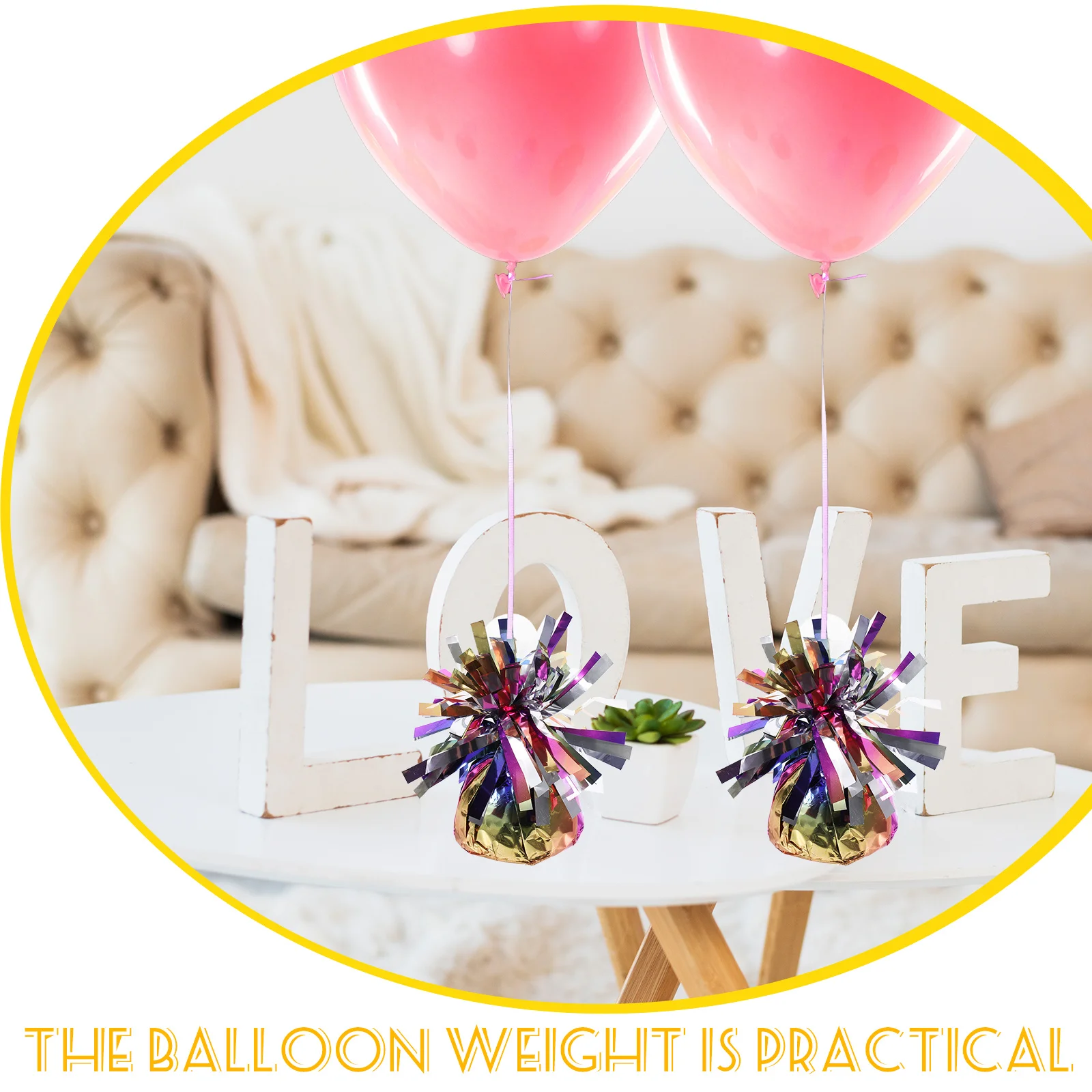 

6Pcs Balloon Weights Holders for Table Helium Balloons Party Wedding Accessories Reusable Decor Helium Balloon Weights