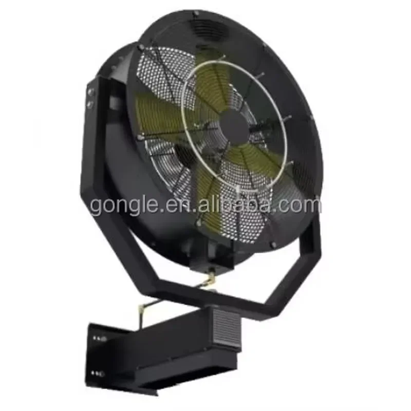 Hanging Type Mist Fan, 50L Greenhouse Water Spraying Fan Public Place Atomizing Cooling Fan, Wall Mount Oscillating Fog Fan