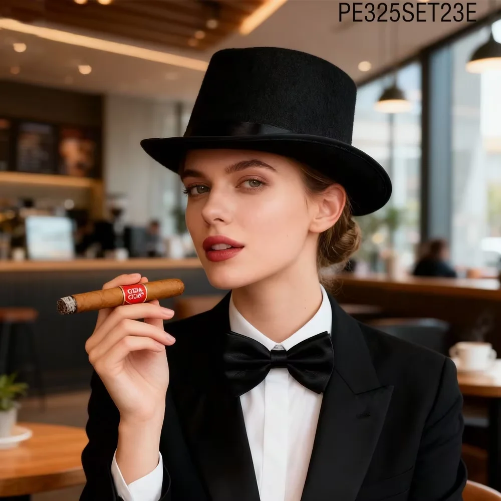 

PESENAR винтажный мужской нарядный комплект, черный цилиндр, галстук-бабочка, реквизит для сигар, искусственные бороды, костюм для джентльмена, тематический костюм для вечеринки