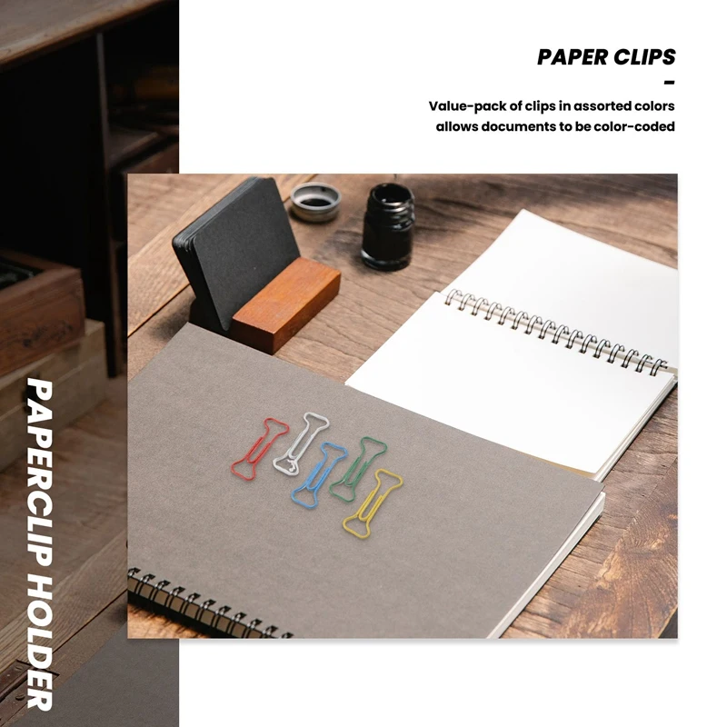 100 Stuks Bot Vorm Multicolor Metalen Paperclips