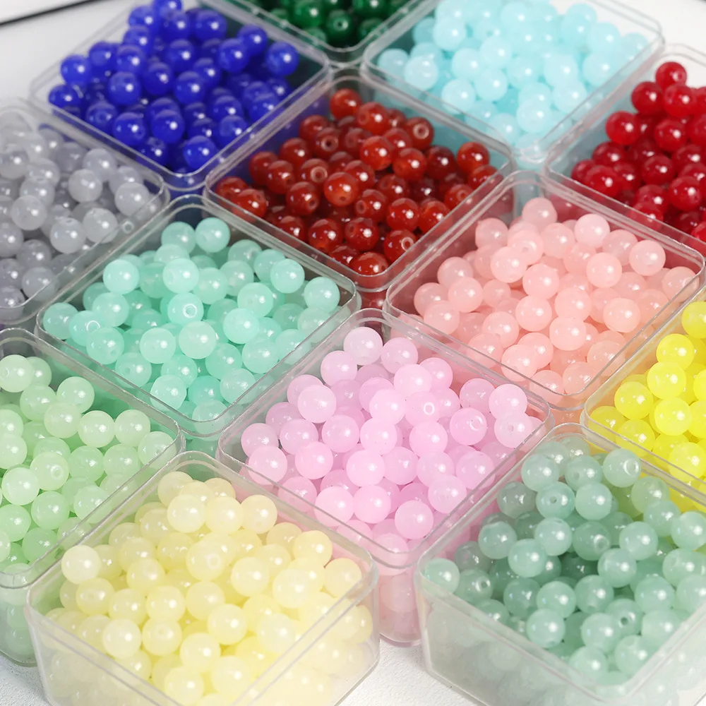 8Mm Glass Beads Beautiful Colorful Beads Handmade DIY Bracelets,Bracelets,Jewelry Handmade Beads,Accessories,Wholesale Materials