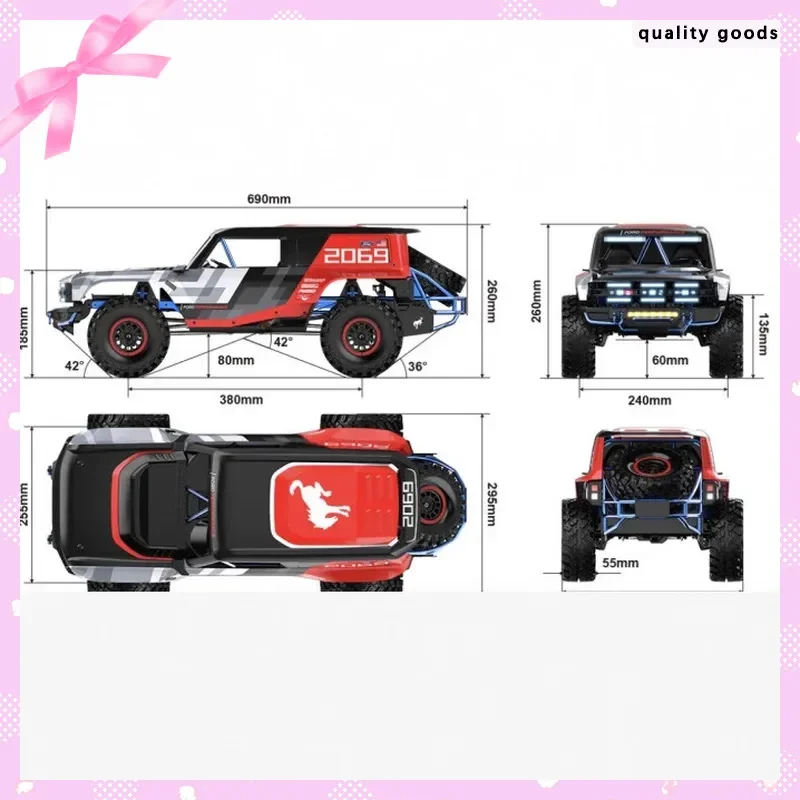 

1:8 MJX H8P Brushless 4WD RC Rock Crawler 8CH Remote Differential Locks 25KM/H High Speed Simulation Climbing Vehicle Model