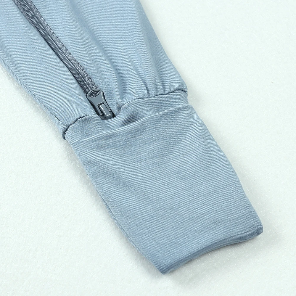 Neugeborenen Baby Bambus Faser Strampler Solide Atmungsaktive Langarm Kleidung Für 0-24M Junge Mädchen Overall Infant Loungewear pyjamas – Detail 5