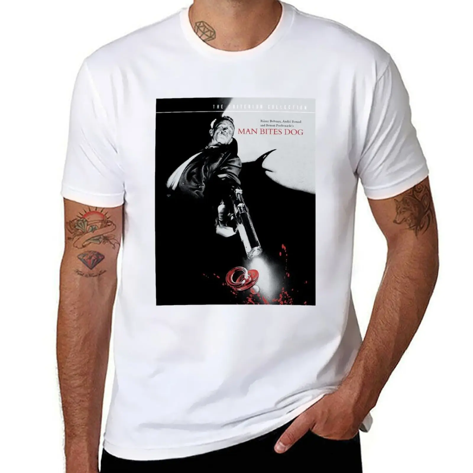

Man Bites Dog - Movie T-Shirt funny t shirts man man graphic t shirt T-Shirt